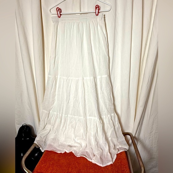 Rino & Pelle Women's Sz 38 Lined 100% Cotton Boho Maxi Skirt Ankle Length - Picture 2 of 5